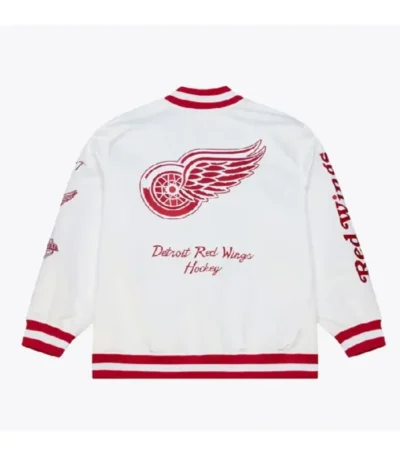 Arctic White Detroit Red Wings Lightweight Satin Jacket