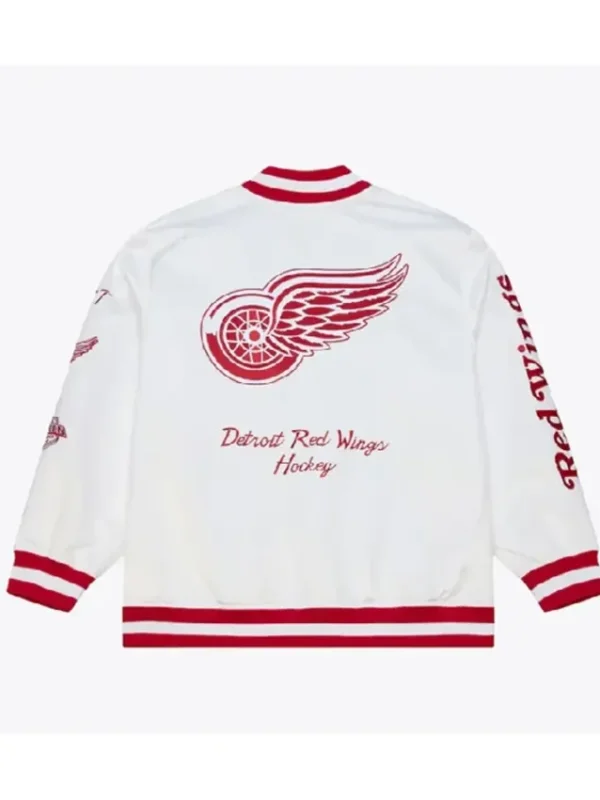 Arctic White Detroit Red Wings Lightweight Satin Jacket