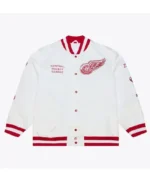 Arctic White Detroit Red Wings Lightweight Satin Jacket