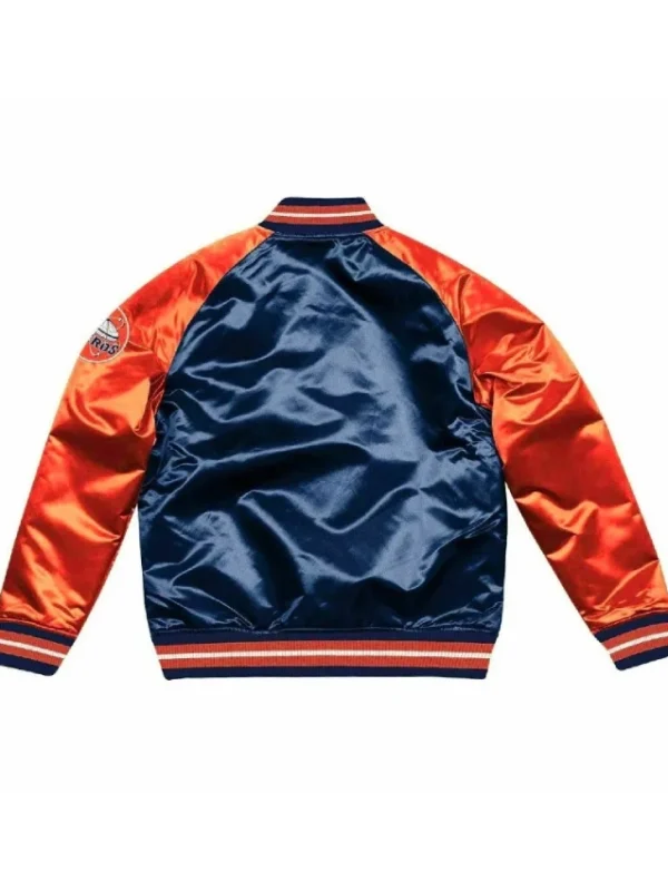 Houston Astros Navy and Orange Satin Jacket