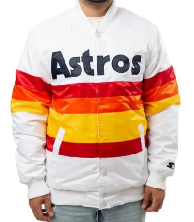 Houston Astros Color-Block Starter Satin Jacket