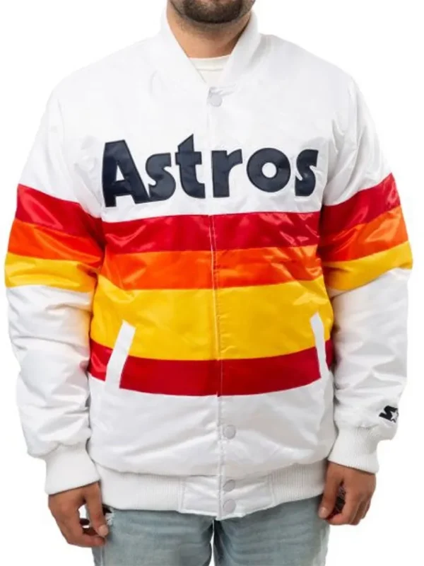 Houston Astros Color-Block Starter Satin Jacket