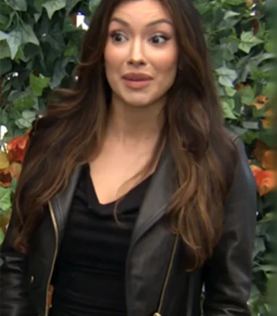 Audra Charles The Young and the Restless Black Leather Jacket