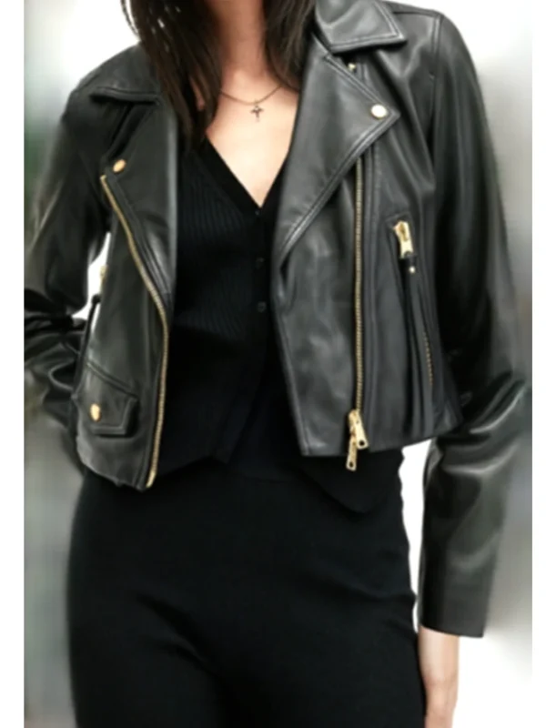 Audra Charles The Young and the Restless Black Leather Jacket