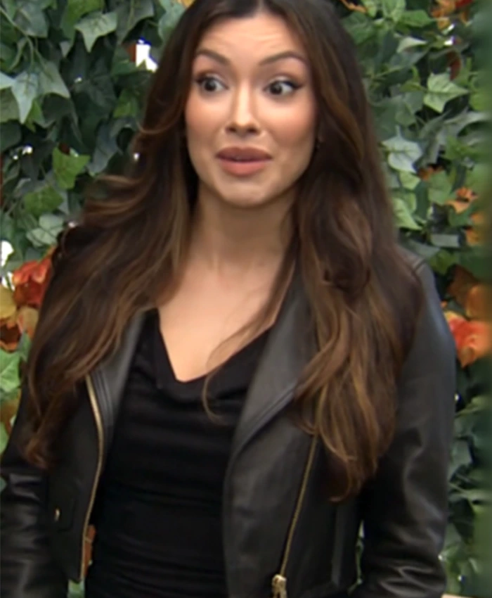 Audra Charles The Young and the Restless Black Leather Jacket Audra Charles The Young and the Restless Black Leather Jacket