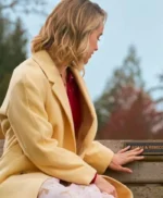 Becca Tobin The Wedding Contract Yellow Long Coat