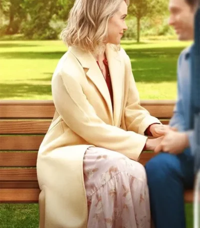 Becca Tobin The Wedding Contract Yellow Long Coat