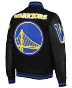 Black And Blue Warriors Varsity Jacket
