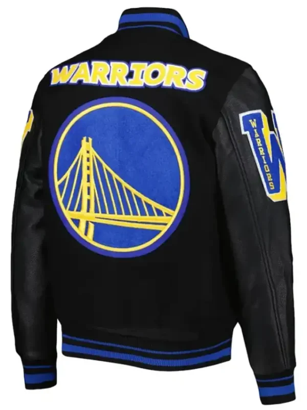 Black And Blue Warriors Varsity Jacket