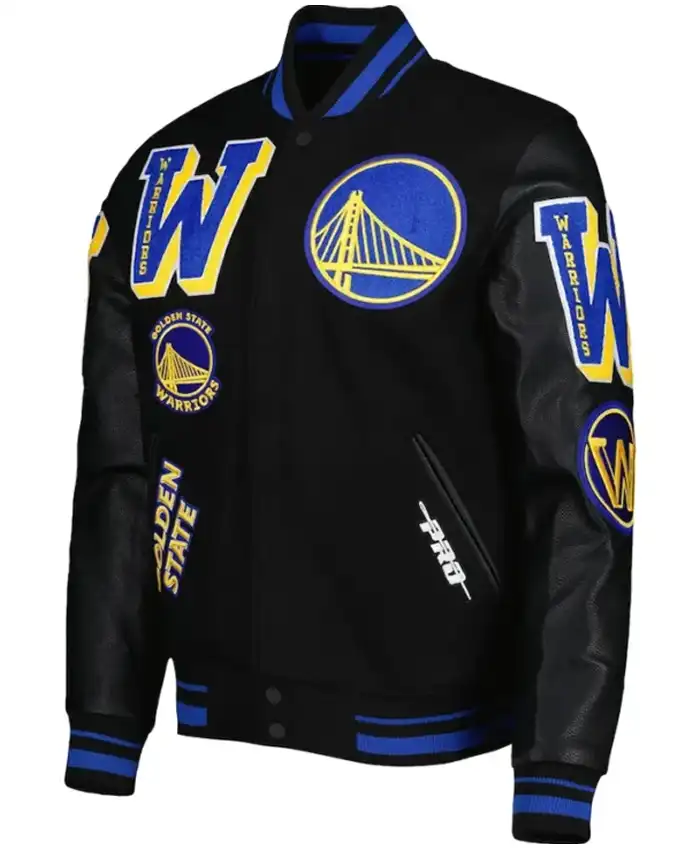 Black And Blue Warriors Varsity Jacket Black And Blue Warriors Varsity Jacket