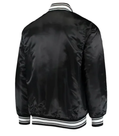 Black Green Bay Packers Bomber Satin Jacket