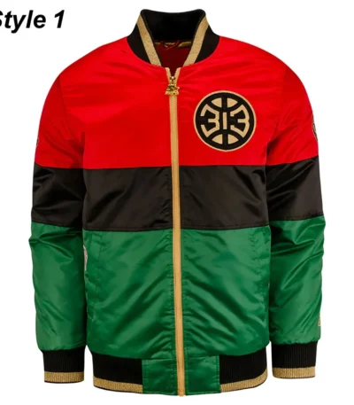 Black History Month Detroit Pistons Color Block Jacket