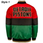 Black History Month Detroit Pistons Color Block Jacket