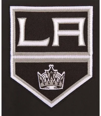 Black Los Angeles Kings Poly-Twill Front-Hit Jacket