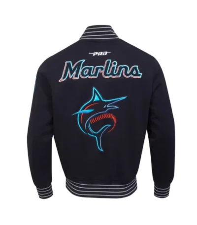 Miami Marlins Current Logo Game Day Black Jacket