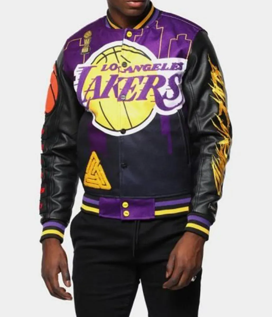 Black Pyramid Los Angeles Lakers Jacket Black Pyramid Los Angeles Lakers Jacket
