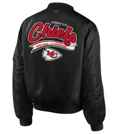Black Super Bowl LVII Champions Kansas City Chiefs Bomber Jacket