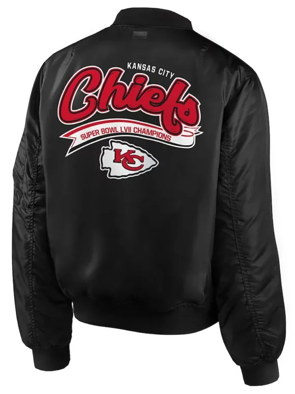 Black Super Bowl LVII Champions Kansas City Chiefs Bomber Jacket