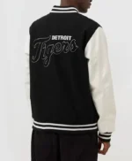 Wordmark Detroit Tigers Black and White Varsity Jacket