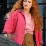 Blake Lively It Ends With Us 2024 Pink Cotton Jacket