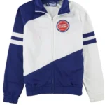 Detroit Pistons Blue Satin Track Jacket