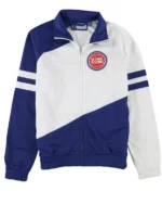 Detroit Pistons Blue Satin Track Jacket