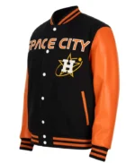 Blue and Orange Space City Houston Astros Varsity Jacket