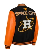 Blue and Orange Space City Houston Astros Varsity Jacket