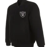 Bomber Las Vegas Raiders Black Wool Jacket