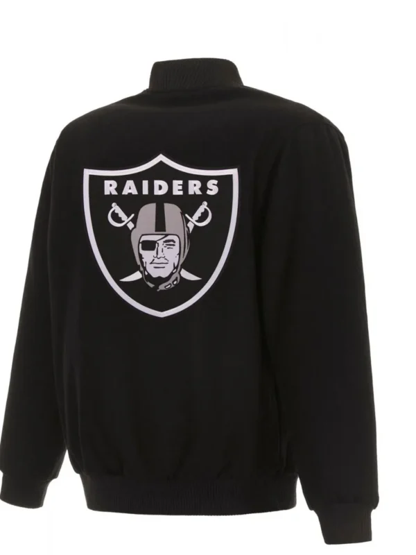Bomber Las Vegas Raiders Black Wool Jacket