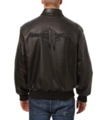 Bomber Rockets Black Leather Jacket
