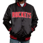 Bomber Rockets Satin Black Jacket
