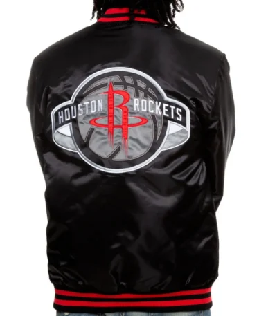 Bomber Rockets Satin Black Jacket