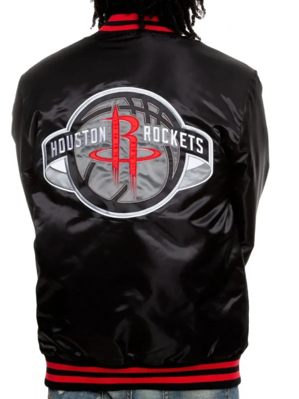 Bomber Rockets Satin Black Jacket