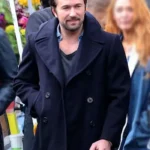 Brandon Sklenar It Ends with Us Blue Wool Coat