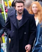 Brandon Sklenar It Ends with Us Blue Wool Coat