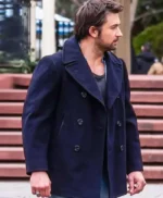 Brandon Sklenar It Ends with Us Blue Wool Coat