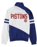 Detroit Pistons Blue Satin Track Jacket