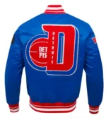 Classic Detroit Pistons Mashup Rib Satin Jacket
