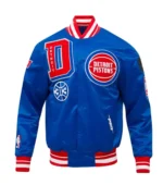 Classic Detroit Pistons Mashup Rib Satin Jacket
