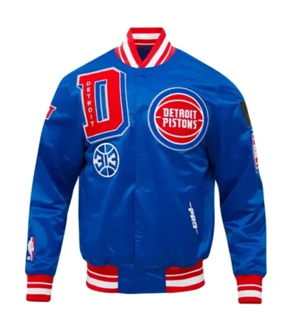 Classic Detroit Pistons Mashup Rib Satin Jacket