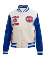 Classic Retro Rib Detroit Pistons Varsity Jacket