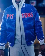 Detroit Pistons Down Bubble Blue Jacket