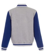 Detroit Pistons Gray And Royal Varsity Wool Jacket