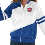 Detroit Pistons Track Blue and White Jacket