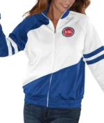 Detroit Pistons Track Blue and White Jacket