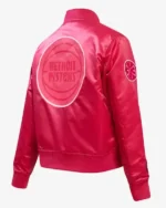 Detroit Pistons Triple Pink Satin Jacket