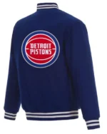 Detroit Pistons Varsity Royal Blue Wool Jacket