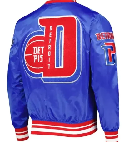 Finals 3x Champions Detroit Pistons Mash Up Capsule Royal Satin Jacket