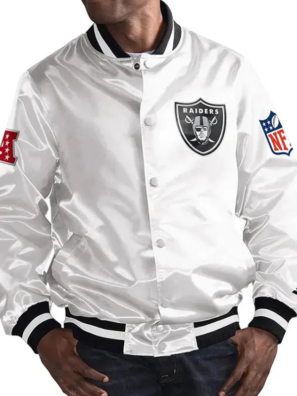 Las Vegas Raiders White Fill Jacket